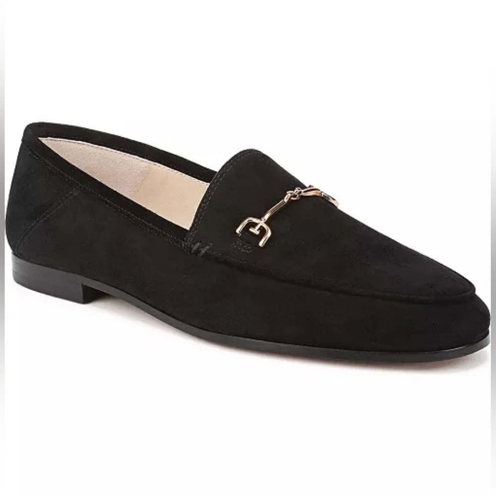 Sam Edelman Women's Black Suede Loraine Bit Almond Toe Loafers, 10